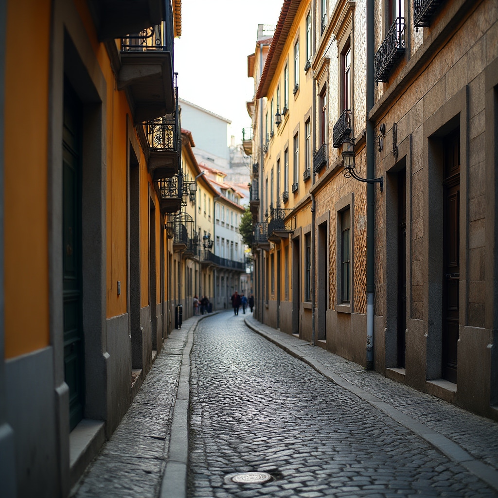Historic Porto street showing traditional building facades with varied construction ages